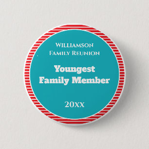 Badge Rond 5 Cm Family Reunion Award Le plus jeune membre de la fa