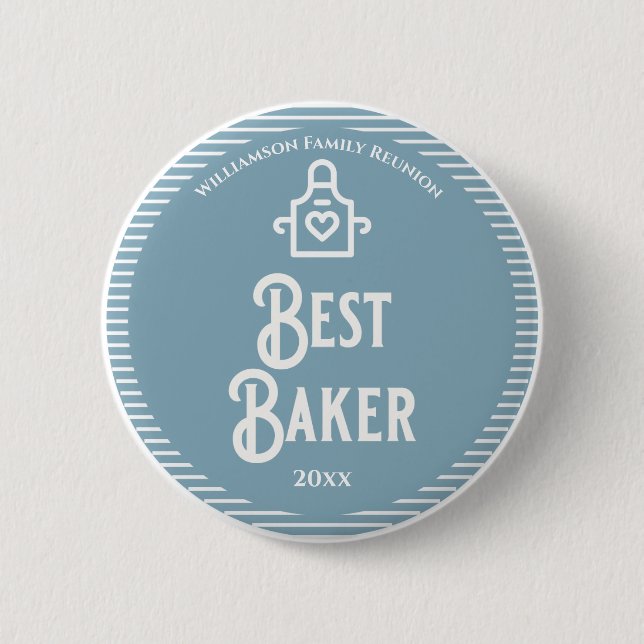 Badge Rond 5 Cm Family Reunion Best Baker Prize Award (Devant)