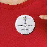 Badge Rond 5 Cm Family Reunion Family Tree Custom Name Tag<br><div class="desc">This Family Reunion Name Tag Button is decorated with a family tree in the colors of the rainbow. 
Easily customizable with your family name.
Makes a great souvenir after the event.
Because we create our own artwork you won't find this exact image from other designers.</div>