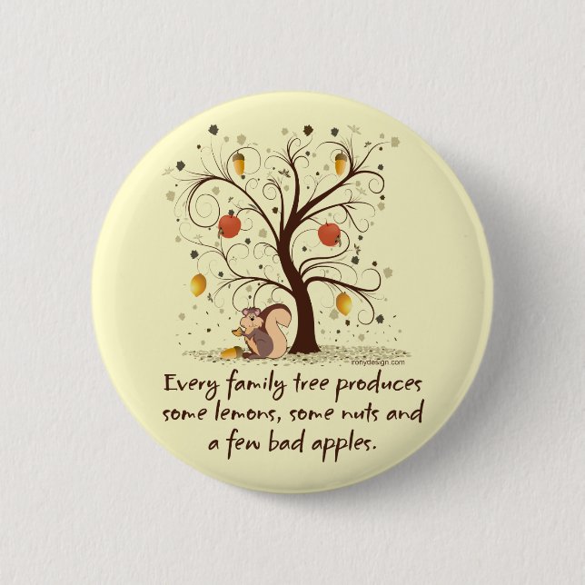 Badge Rond 5 Cm Family Tree Humor (Devant)