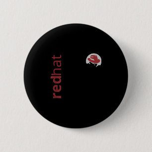 Badge Rond 5 Cm Fan Casquette rouge Linux Tee Tux Penguin Open Sou