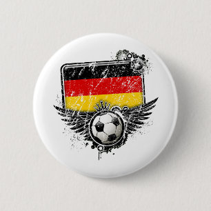 Badge Rond 5 Cm Fan de foot Allemagne