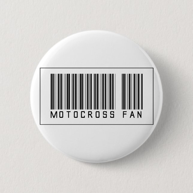 Badge Rond 5 Cm Fan de motocross de code barres (Devant)