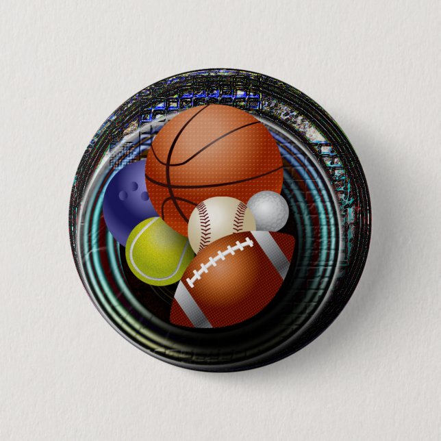 Badge Rond 5 Cm Fan de sports (Devant)