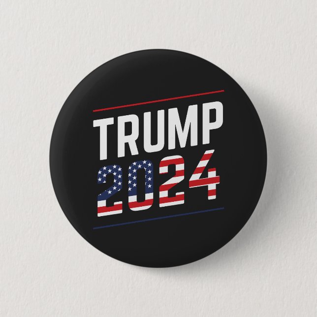 Badge Rond 5 Cm Fan design de Trump 2024 (Devant)