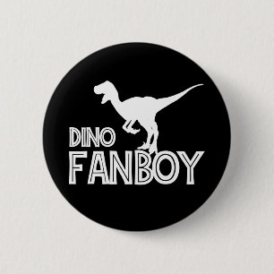 Badge Rond 5 Cm Fanboy des dinosaures - Amateur de dinosaures