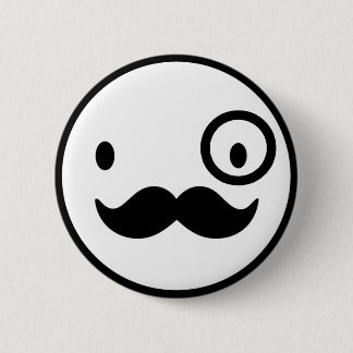 Badge Rond 5 Cm fancy mustchace face