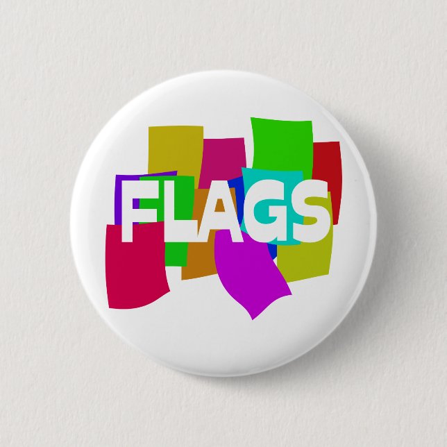 Badge Rond 5 Cm Fanions (Devant)