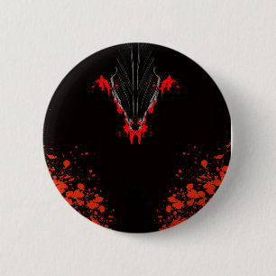 Badge Rond 5 Cm Fantaisie d'anime sombre Art de corbeau et de démo