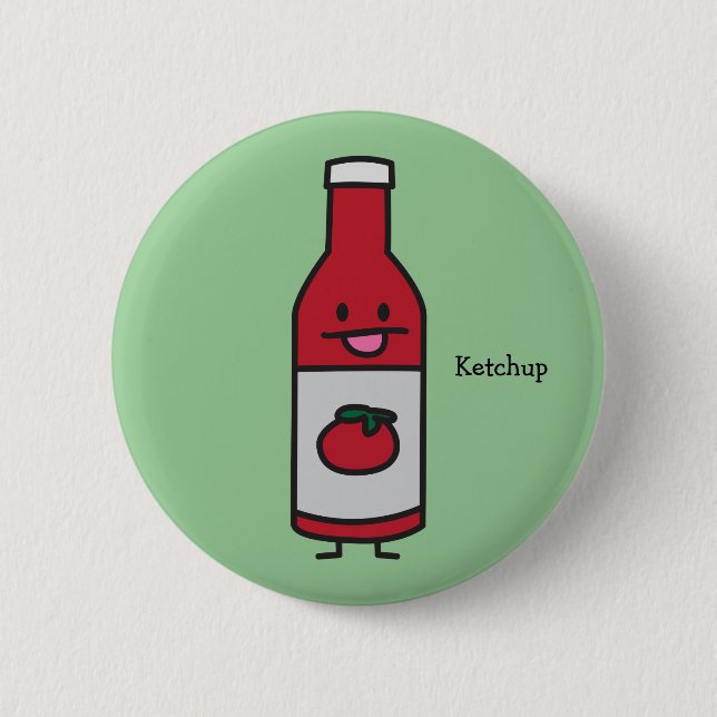 Badge Rond 5 Cm Fantaisie de condiment de Tableau de sauce tomate (Devant)