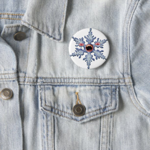 Badge Rond 5 Cm Fantaisie hivernale Zombie