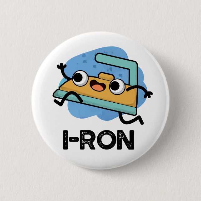 Badge Rond 5 Cm Fantaisie I-ron en cours de fer (Devant)