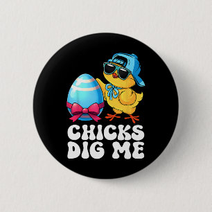 Badge Rond 5 Cm Fantaisie Poussins Me Creuser Pour Hommes Garçons 