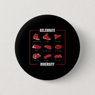 Badge Rond 5 Cm Fantastique Chemise En Steak Célébrer La Diversité