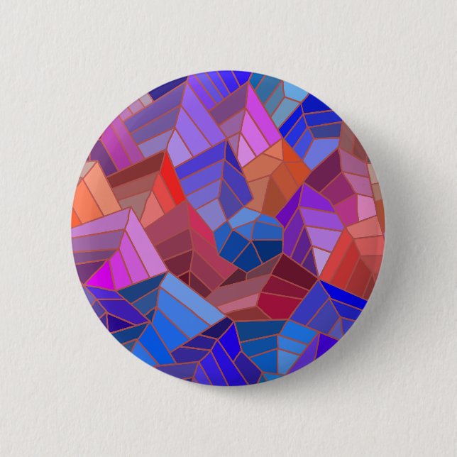 Badge Rond 5 Cm Fantasy Mountains View from the Sky (Devant)