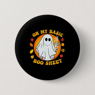 Badge Rond 5 Cm Fantôme Citrouille épice Latte Automne Vibe Hallow