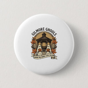 Badge Rond 5 Cm Fantôme de Halloween vintage des monstres de Gilmo