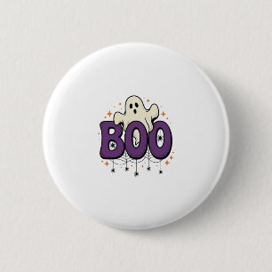 Badge Rond 5 Cm Fantôme d'Halloween Rigolo Araignée Vintage_1