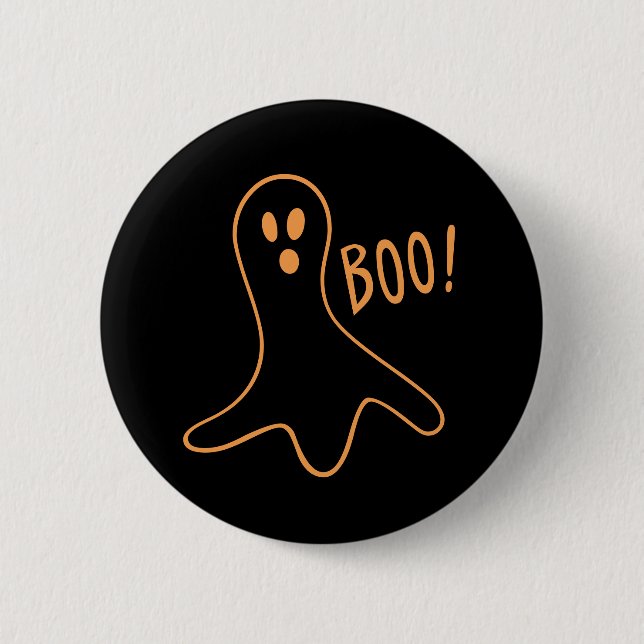 Badge Rond 5 Cm Fantôme mignon Booo de Halloween (Devant)