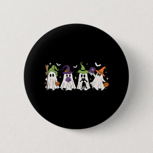 Badge Rond 5 Cm Fantômes de sorcière Éffrayant Halloween Witchy Fe