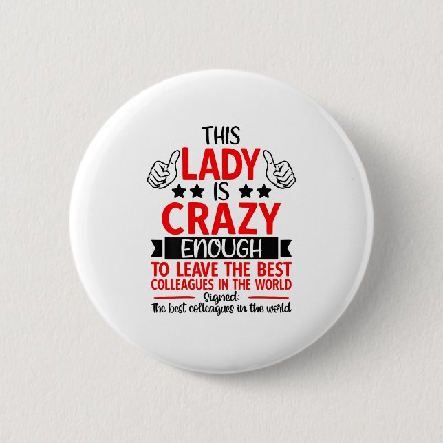 Badge Rond 5 Cm Farewell Coworker Leaving Job, Coworker Going Away (Devant)