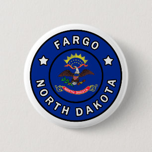 Badge Rond 5 Cm Fargo Dakota du Nord