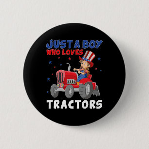 Badge Rond 5 Cm Farm Lifestyle 4th July Just A Boy Who Loves Tract