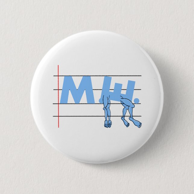 Badge Rond 5 Cm Fatigue chromique M.E. (Devant)