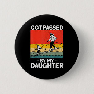 Badge Rond 5 Cm Fauchée par ma fille Drôle de ski _16