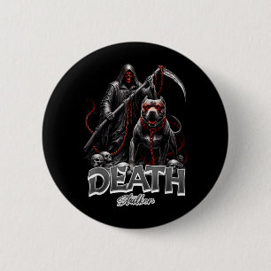 Badge Rond 5 Cm Faucheur de la mort Chien de la Faucheuse Hallowee