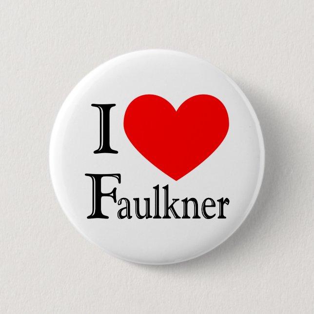 Badge Rond 5 Cm Faulkner (Devant)