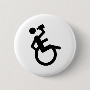 Badge Rond 5 Cm fauteuil roulant pour fauteuil roulant