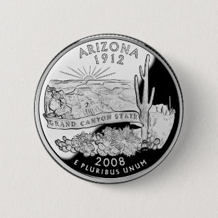 Badge Rond 5 Cm Faux Arizona State Quarter Grand Canyon State