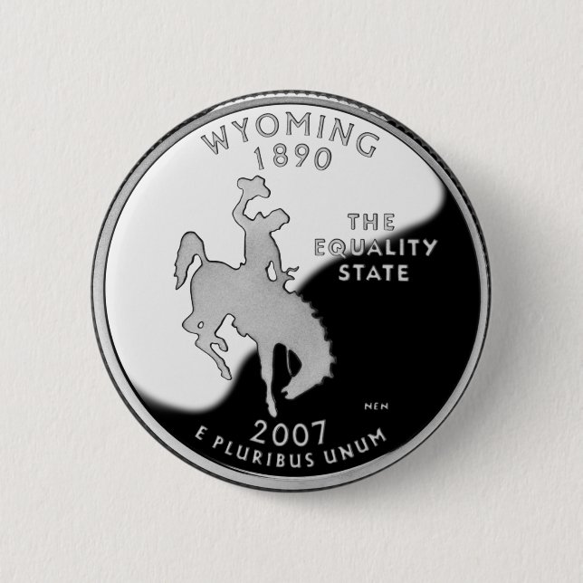 Badge Rond 5 Cm Faux Wyoming (Devant)