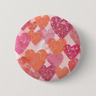 Badge Rond 5 Cm Faveur de mariage de bouton de coeurs…
