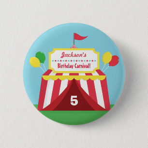 Badge Rond 5 Cm Faveurs de fête d'anniversaire pour enfants de car