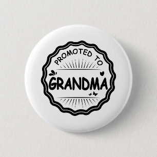 Badge Rond 5 Cm Favorisé au blanc de grand-maman - idée de cadea
