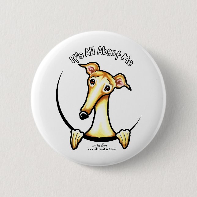 Badge Rond 5 Cm Fawn Greyhound IAAM (Devant)