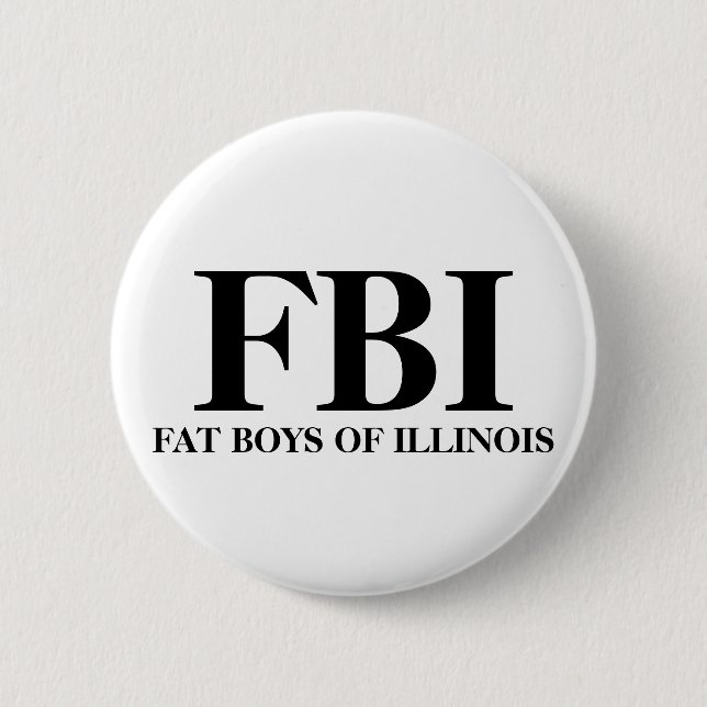 BADGE ROND 5 CM FBI, GARÇONS DE FAT DE L'ILLINOIS (Devant)