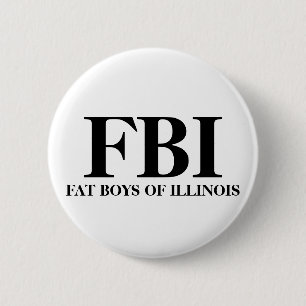 BADGE ROND 5 CM FBI, GARÇONS DE FAT DE L'ILLINOIS