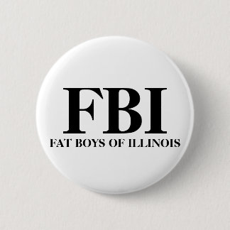 BADGE ROND 5 CM FBI, GARÇONS DE FAT DE L'ILLINOIS