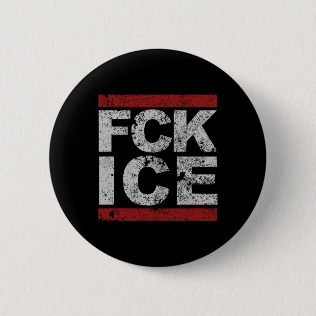 Badge Rond 5 Cm Fck Ice déprimé (Devant)