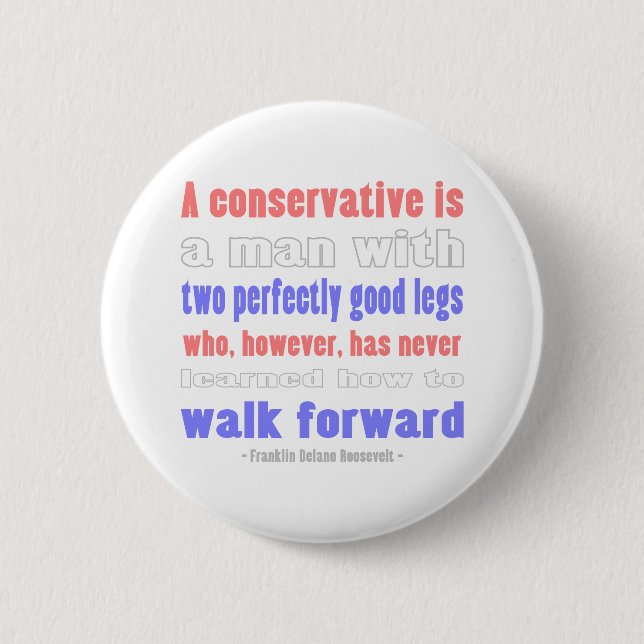 Badge Rond 5 Cm FDR définit les conservateurs (Devant)