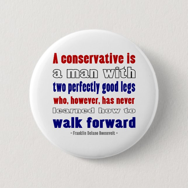 Badge Rond 5 Cm FDR définit les conservateurs plus sombres (Devant)