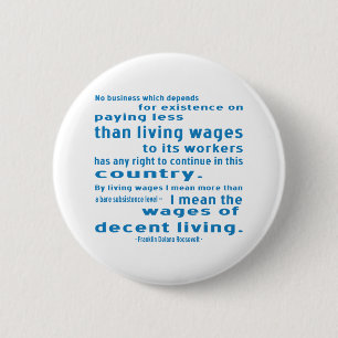 Badge Rond 5 Cm FDR on Wages