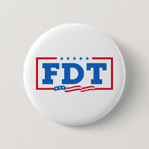 Badge Rond 5 Cm FDT Amusant anti-Trump No-Trump