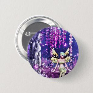 Badge Rond 5 Cm Fée adorable