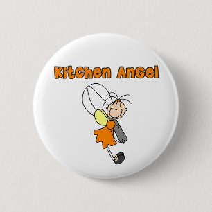 Badge Rond 5 Cm Fée Bouton d'Ange de Cuisine