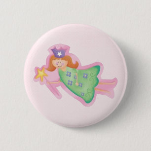 Badge Rond 5 Cm Fée d'anniversaire