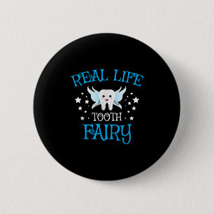 Badge Rond 5 Cm Fée des dents Graphisme mignon Dental Hygienist Gr